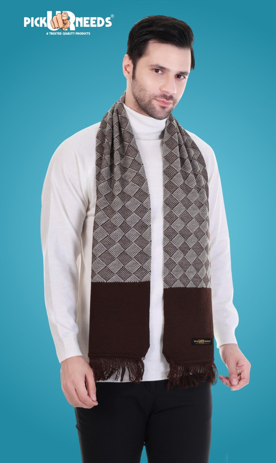 Pick Ur Needs Stylish Men’s Muffler – Warm, Soft & Trendy Winter Accessory
